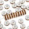 Brass Grade A Rhinestone Spacer Beads, Straight Flange, Rondelle, Silver, Topaz, 6mm, Hole: 1mm