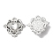 Eco-Friendly Alloy Pendants, with Glass, Heart, Clear, 16x17x4mm, Hole: 1.5mm