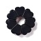 Plastic Boxes, for Jewelry Storage, 7 Compartments, Flower, Black, 12.2x12.4x2.4cm