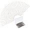 800Pcs 304 Stainless Steel Flat Head Pins, Stainless Steel Color, 50x0.6mm, 22 Gauge, Head: 1.4mm, 800pcs/box