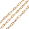 PVD Vacuum Plating 304 Stainless Steel Dapped Chains, Link Chains, Soldered, with Spool, Golden, 3x1.5x0.2mm