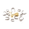 Stainless Steel Ice Pick Pinch Bails, Mixed Shape, Mixed Color, 7~20x3.5~8.3x3~5mm, Hole: 6~7x3.8~4.5mm, Pin: 0.5~0.8mm