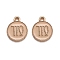 Alloy Enamel Pendants, Flat Round with Constellation/Zodiac Sign, Virgo, 22x18x2mm, Hole: 1.5mm