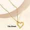 Stainless Steel Heart-shaped Necklace Jewelry DIY Accessories,PVD Vacuum Plating, Real 18K Gold Plated, 15.75 inch(40cm)