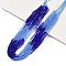 Transparent Gradient Color Glass Beads Strands, Segmented Multi-color Beads, Faceted Round, Blue, 2mm, Hole: 0.5mm, about 160~178pcs/strand, 13.58 ~14.17 inch(34.5~36cm)