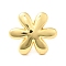 Brass Flower Open Cuff Ring for Women, Cadmium Free & Nickel Free & Lead Free, Real 18K Gold Plated, US Size 7 3/4(17.9mm)