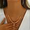 Elegant Vintage Brass Tassel Dangle Earrings & Pendant Necklace Sets for Women, Real 18K Gold Plated