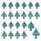 20Pcs 2 Style Alloy Pendants, Cadmium Free & Lead Free, Mushroom Shape, Rainbow Color, 23.5~25.5x15.5~17.5x4~5mm, Hole: 1.8~2mm, 10pcs/style
