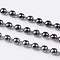 Iron Ball Chains, Soldered, Gunmetal, with Spool, Bead: about 2mm in diameter, about 328.08 Feet(100m)/roll