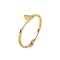 304 Stainless Steel Adjustable Open Cuff Rings, Triangle, 1mm, Inner Diameter: 17mm