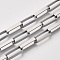 Unwelded Iron Paperclip Chains, Flat Oval, Drawn Elongated Cable Chains, with Spool, Gunmetal, 19x7x4mm, about 32.8 Feet(10m)/roll