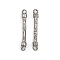 304 Stainless Steel Connector Charms, Bar Link, Anti-Tarnish, Stainless Steel Color, 25x3.5x3mm, Hole: 1.6mm
