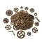 Alloy Pendants, Gear, for Jewelry Making, Antique Bronze, 10~26x5~26x1~4mm, Hole: 0.8~14mm, about 45~50pcs/bag