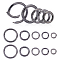 20Pcs 5 Style Alloy Spring Gate Ring, O Rings, Gunmetal, 20x3.5mm