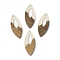 Luminous Glow in the Dark Wood & Resin Pendant, Horse Eye Charms, Camel, 38x16x3mm, Hole: 2mm