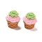 Resin Cabochons, Ice Cream, Pink, 24.5x23mm