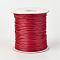 Eco-Friendly Korean Waxed Polyester Cord, FireBrick, 1mm, about 169.51~174.98 Yards(155~160m)/Roll