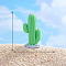 Resin Cactus Mini Model, Micro Landscape Dollhouse Accessories, Pretending Prop Decorations, Lime, 19x30mm