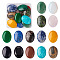 14Pcs 14 Style Mixed Gemstone Cabochons, Oval, 40x30x7.5~8mm, 1pc/style