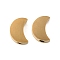 304 Stainless Steel Beads, Moon, Golden, 10x7x3mm, Hole: 1.2mm