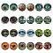 SUPERFINDINGS 12 Pairs 12 Style Glass Eyes Cabochons Flatback Dragon Eyes Glow in The Dark Dome Luminous Glass Eyes for Doll Animal Crafts DIY 20x5mm