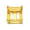 304 Stainless Steel Rhinestone Claw Settings, Golden, Square, Fit for 7.5x7.5mm Rhinestone, 8x8x6mm