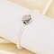 Plastic Imitation Pearl Beads Bracelets for Women, with 304 Stainless Steel Findings, Stainless Steel Color, 7 inch(17.7cm)long+27mm extender