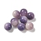 Natural Bodhi Root Beads, Dyed, Buddha Beads, Round, Medium Purple, 11mm, Hole: 1.8mm