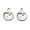 Non-Tarnish 201 Stainless Steel Charms, Laser Cut, Pumpkin, Stainless Steel Color, 11x9.5x1mm, Hole: 1.4mm