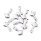 Tarnish Resistant 304 Stainless Steel Pendants, Key, Stainless Steel Color, 17.5x10x2mm, Hole: 1mm