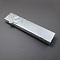 Rectangle Bowknot Cardboard Necklace Boxes, for Bangles or Bracelets, with Sponge Inside, Silver, 215x43x24mm