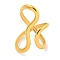 Ion Plating(IP) 304 Stainless Steel Open Cuff Ring for Women, Real 18K Gold Plated, US Size 7 1/4(17.5mm)