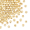 DICOSMETIC 100Pcs 2 Styles Crackle Round Spacer Bead 6mm Disco Ball Beads Smooth Surface Loose Bead with Texture Golden Alloy Round Bead for DIY Necklaces Bracelet Jewelry Making
