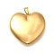 304 Stainless Steel Pendants, Heart Charm, Golden, 43x45x13mm, Hole: 9.5x5mm