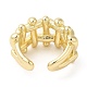 Латунные полые открытые манжеты RJEW-K089-03G-2
