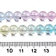Выпечка расписные прозрачные стеклянные бусины DGLA-M001-8mm-03-5