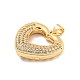 Подвески из латуни с прозрачным фианитом KK-U009-13G-01-2