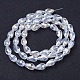Стеклянные бусины с гальваническим покрытием  EGLA-D015-15x10mm-01-1