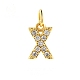 Подвески из латуни с фианитами и переходными кольцами FIND-PW0024-09X-1