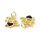 Подвески из латуни с покрытием из эмали KK-C008-18G-4