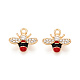 Rhinestone сплава и эмали подвески PALLOY-T092-41G-03-1