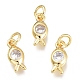 Латунные микропаве прозрачные кубические циркониевые подвески KK-M206-49G-1