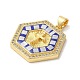Подвески из латуни с микропаве и крестом из кубического циркония KK-K385-035G-3