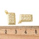 Латунные микропаве прозрачные подвески с фианитом KK-Q031-37G-3