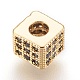 Латунные микро проложить кубического циркония бусы ZIRC-F088-026G-2