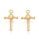 Подвески из латуни с прозрачным фианитом KK-T074-105G-1