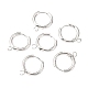 201 фурнитура для сережек-колец Huggie Hoop из нержавеющей стали STAS-P283-01D-S-3