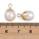 Круглые подвески из натурального жемчуга KK-D423-09G-3