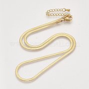 Колье из латуни в елочку KK-T048-38G-NF