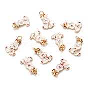 Настоящие позолоченные кулоны из латуни с эмалью 18k KK-A154-09G